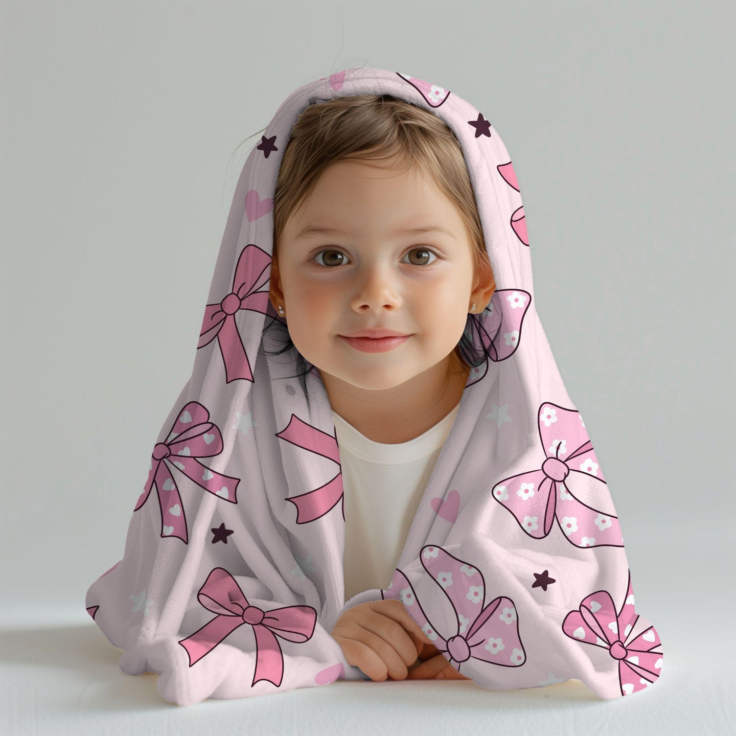 Personalized coquette pink bow Blanket, coquette room decor, preppy stuff room decor, pink bow baby blanket, bow decor